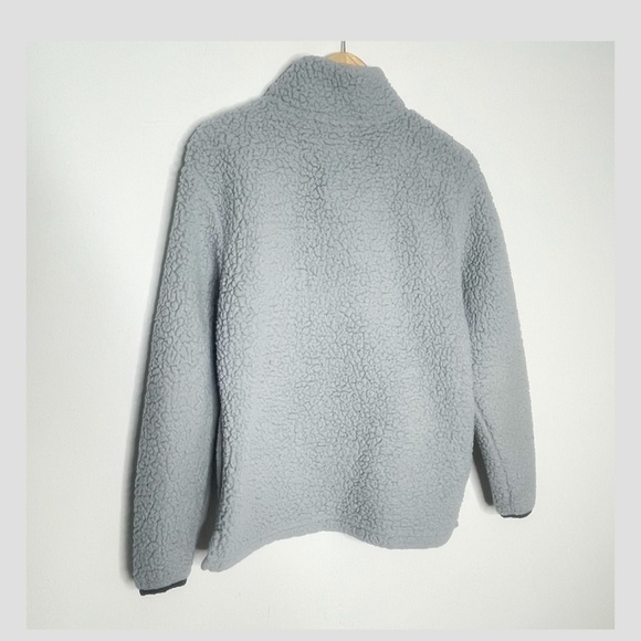 PINK Victorias Secret Sherpa Fleece Pop Over 1/4 Zip Grey Size XS - Picture 3 of 8